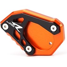 Motorcycle Kickstand Extension Fit For 1290 Adventure R 2016-2021 2022 2023 | 1290 Adventure 2014 2015 2016 FootSide Enlarge Plate FootStand Enlarge Pad Accessories-Orange