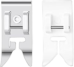 Pack of 2 Multifunctional Sewing Machines Presser Foot Universal Teflon Foot Sewing Machine Non-Stick Straight Stitch Foot Household Presser Foot Metal ZigZag Foot for Most Sewing Machines Domestic