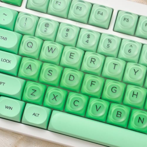 Keycaps PBT Vert Jelly de profil MOA avec 132 touches pour clavier mécanique Wooting et Cherry MX - 7