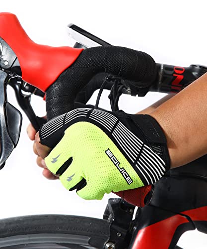 Luvas de ciclismo para ciclismo Souke Sports acolchoadas com meio dedo para bicicleta antiderrapante