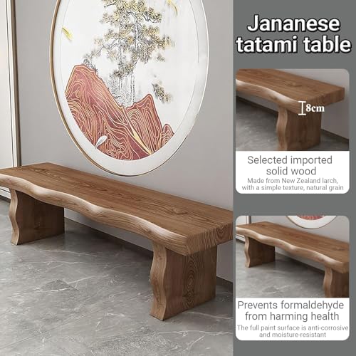 Banco de comedor de madera para interiores de estilo natural 7