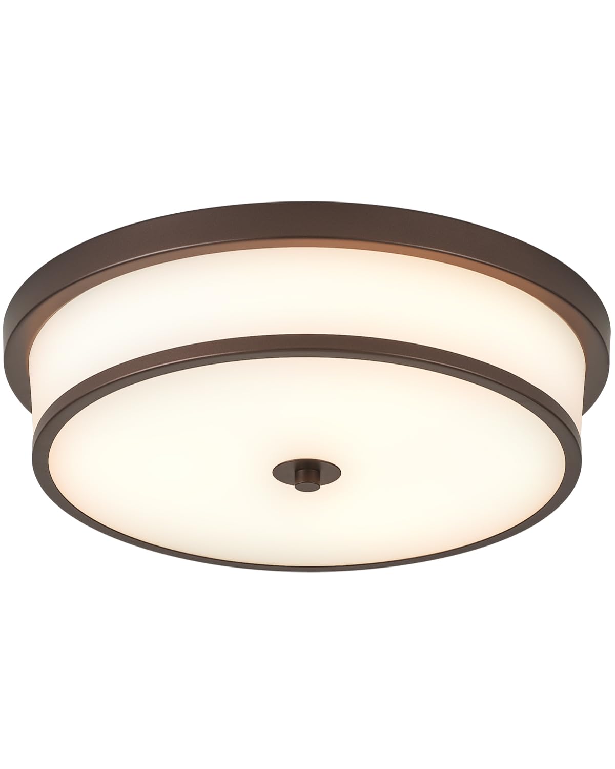 16 inch Flush Mount Ceiling Light, 3-Light Close to Ceiling Light Fixtures with Oil Rubbed Bronze Finish for Livingroom Bedroom Kitchen Diningroom(Oil Rubbed Bronze)