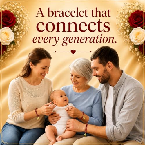 Image of Baby Crystals Personalized Red Bracelet for Protection -Baby Jewelry for Girls | 14K Gold-Plated or Sterling Silver Initial Charm Bracelet | Baptism, Birthday Gifts