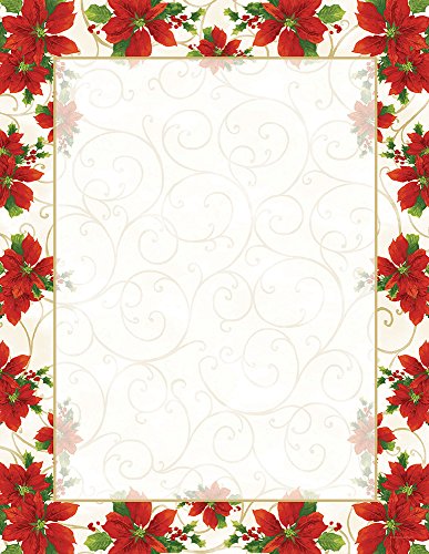 Tolle Papiere Blush Roses Weihnachtsstern Briefkopf, 80 Stück