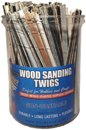 DuraSand Wood Sanding Twigs Bucket of 300 Mixed Color, Mixed Grit,