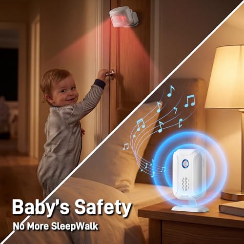 HENDUN Motion Sensor Doorbell , Bed Alarms for Elderly Dementia Patients , Door Chime for Business, Store Welcome Buzzer Monitor , Fall Detection Alarm for Seniors , Caregiver Reminder for Elderly by HENDUN - Image 3