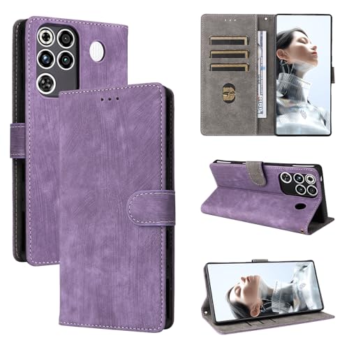 �X�}�z�P�[�X �Ή��@�� for ZTE Nubia RedMagic 11 Pro / 11 Pro Plus [RFID �u���b�N] �J�[�h �z���_�[���z�t���b�v �L�b�N �X�^���h�d�b�P�[�X Purple