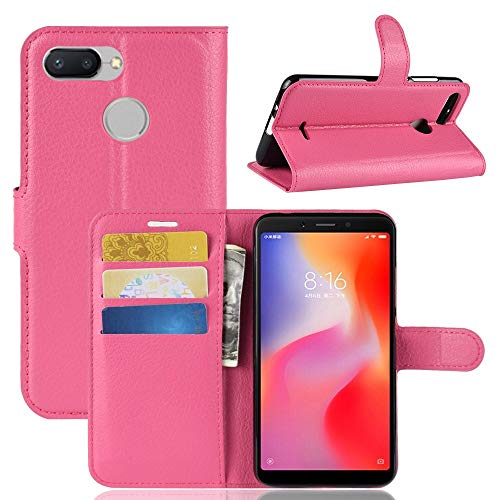 CoverKingz Funda para Xiaomi Redmi 6, funda con tarjetero, color rosa Cover