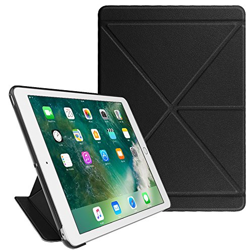 Fintie Origami Case for iPad 9.7 2018 2017 / iPad Air 2 / iPad Air - Slim Fit Multi Angle Standing Cover with Auto Wake/Sleep Feature for iPad 6th / 5th Gen, iPad Air 1 2, Black