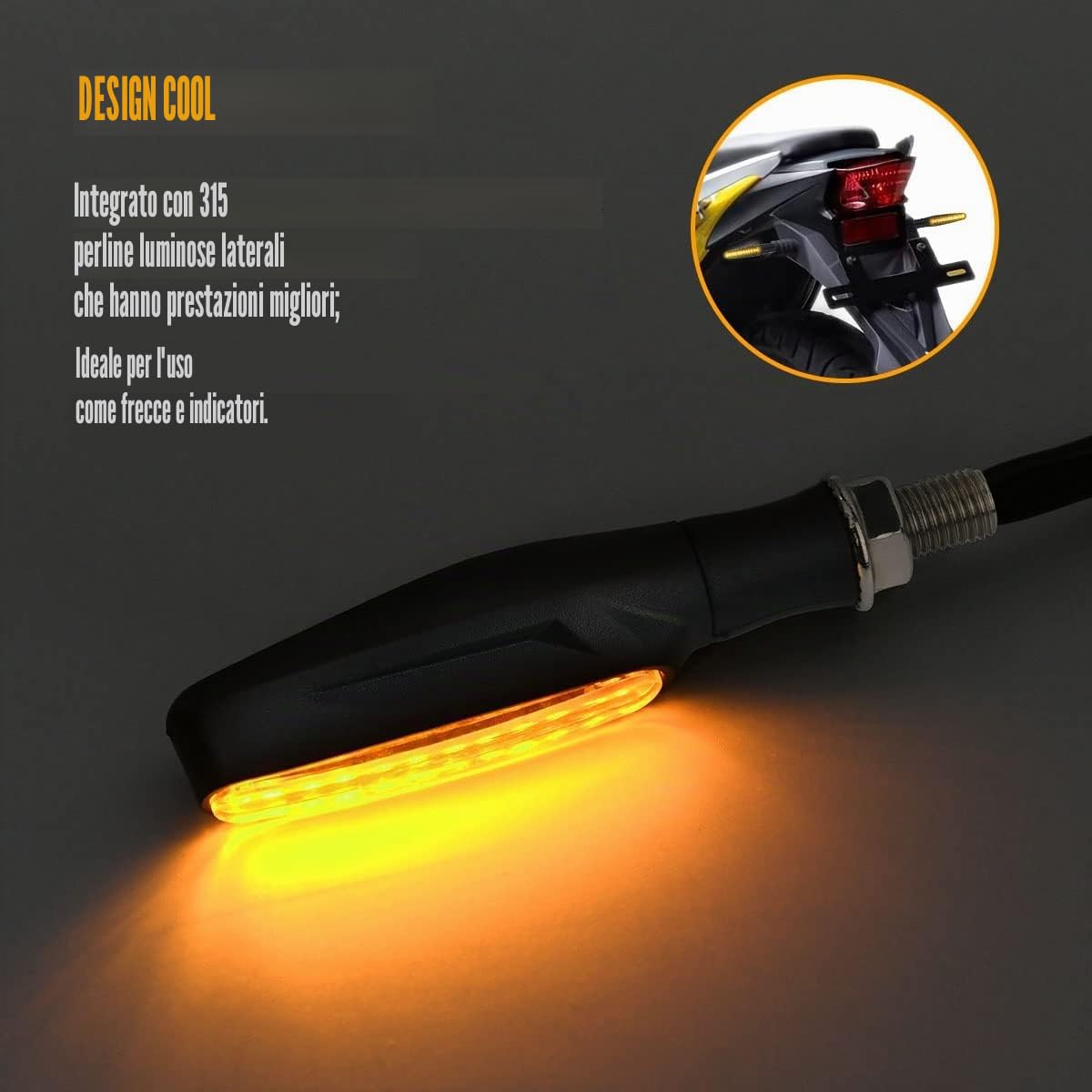 12 LED universali indicatori di moto Flowing lampeggianti 12 V impermeabile per scooter quad cruiser
