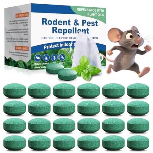 Rodent Mouse Repellent Indoor Outdoor - Peppermint Oil to Repel Mice Mole and Rats, Bug Insect...