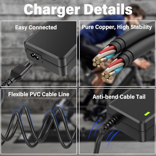 12V Charger Cord for Wahoo WF123 WFBKTR4 Fitness KICKR Core Smart Trainer Bike Power Cord AC/DC Adapter Supply Cable for Wahoo KickrCore Cycling Indoor Ride Training Bike SUN-1200500 12VDC Battery - Thumbnail 7