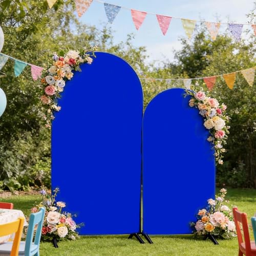 6FT+7.2FT Royal Blue Arch Backdrop Cover Arch Covers Stretchy Backdrop - image 3