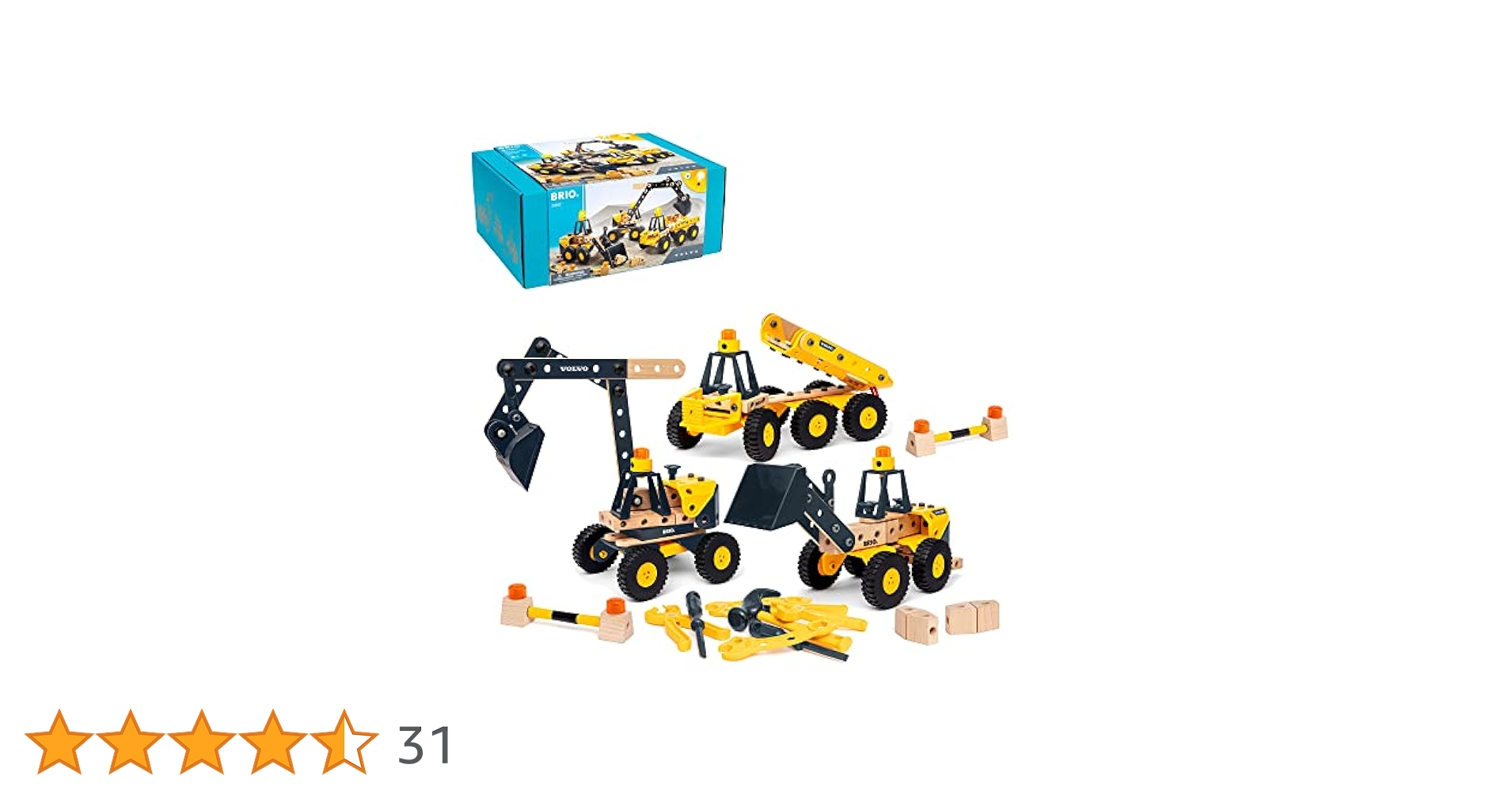 BRIO (ブリオ) ビルダー Volvo工事車両DXセット 34597 Amazon | BRIO (ブリオ) ビルダー Volvo工事車両DXセット 34597