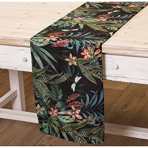 Chemin de table rectangulaire velours 33x180cm fête - 2