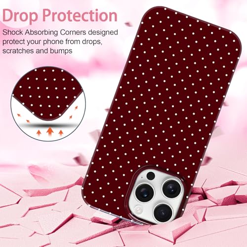 Coque protection iPhone 15 Pro Max anti-rayures TPU rouge vin - 5