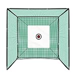 Golf Practice Cage 10ft 3m Driving Range High Impact 25mm Mesh Hitting Professional Swing Training Equipment Outdoor Freestanding Steel Frame Bullseye Target FREE Artificial Grass Mat & 6cm Rubber Tee