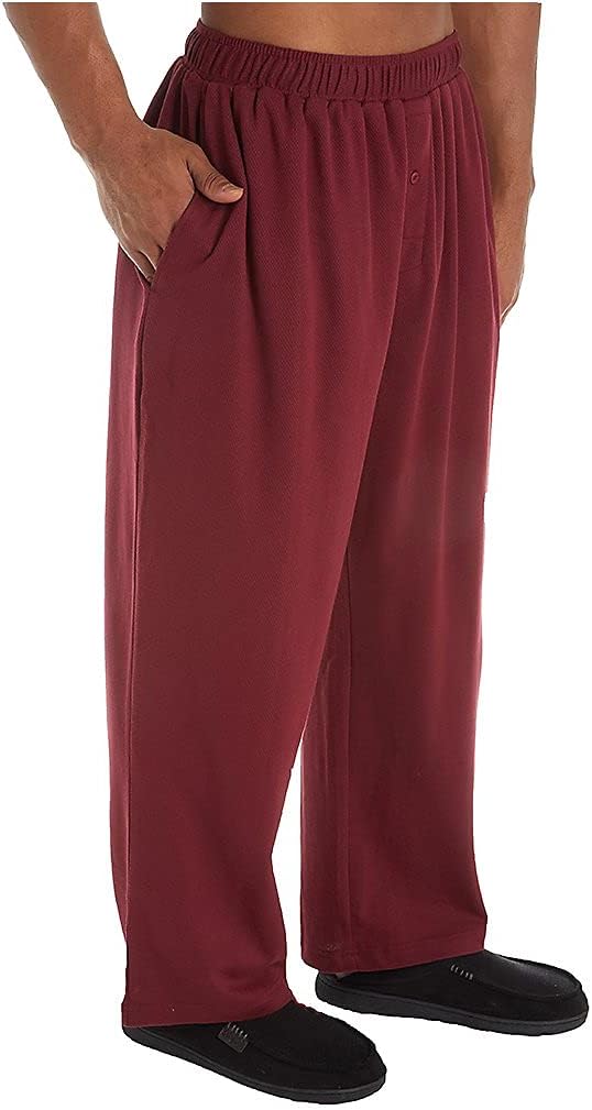Hanes Men's Big Man Woven Lounge Pant, 4250M, Merlot Wine, XL