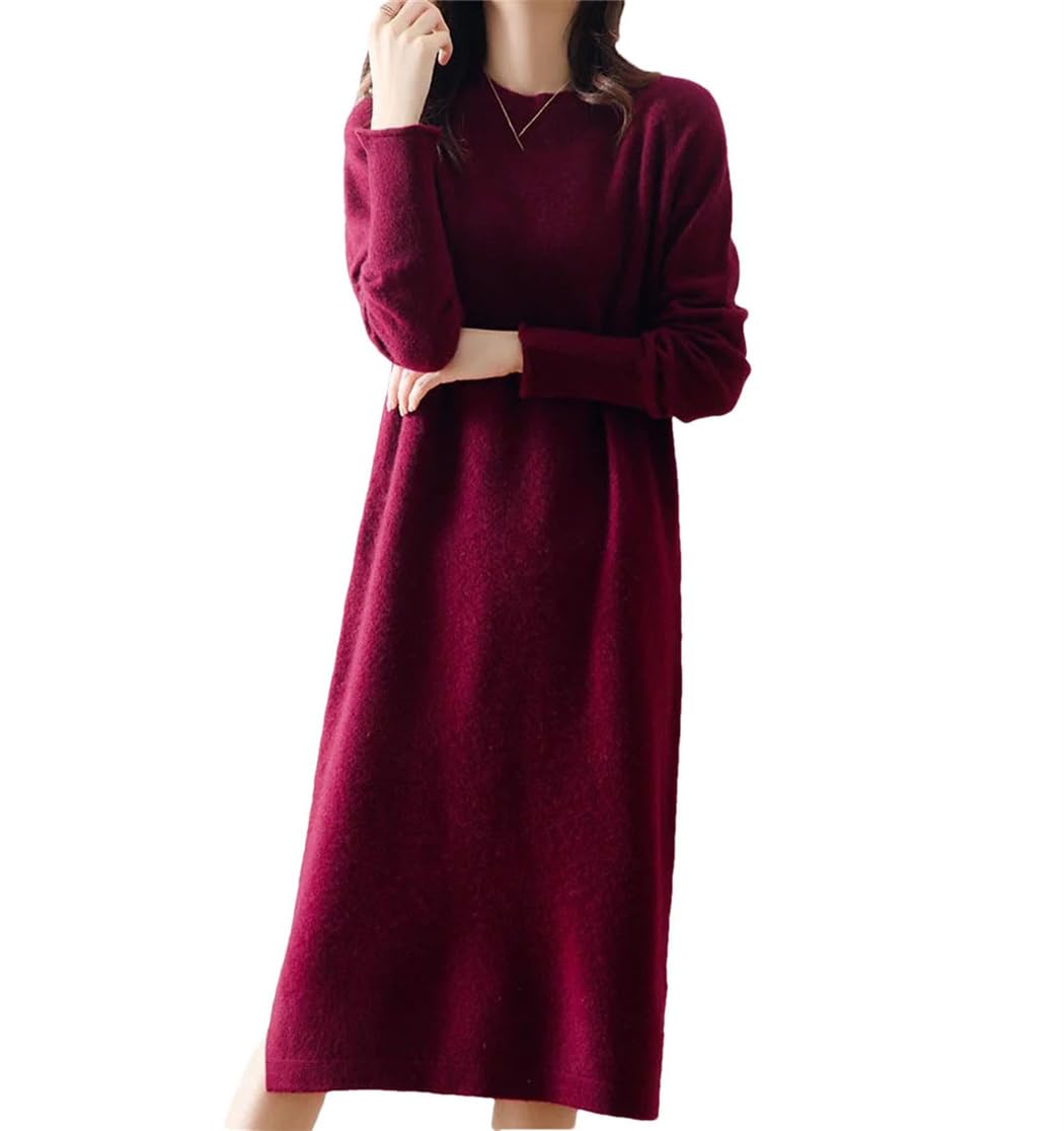 Robe en laine tricotée femme chic et douce pour affronter l'hiver avec élégance - 7