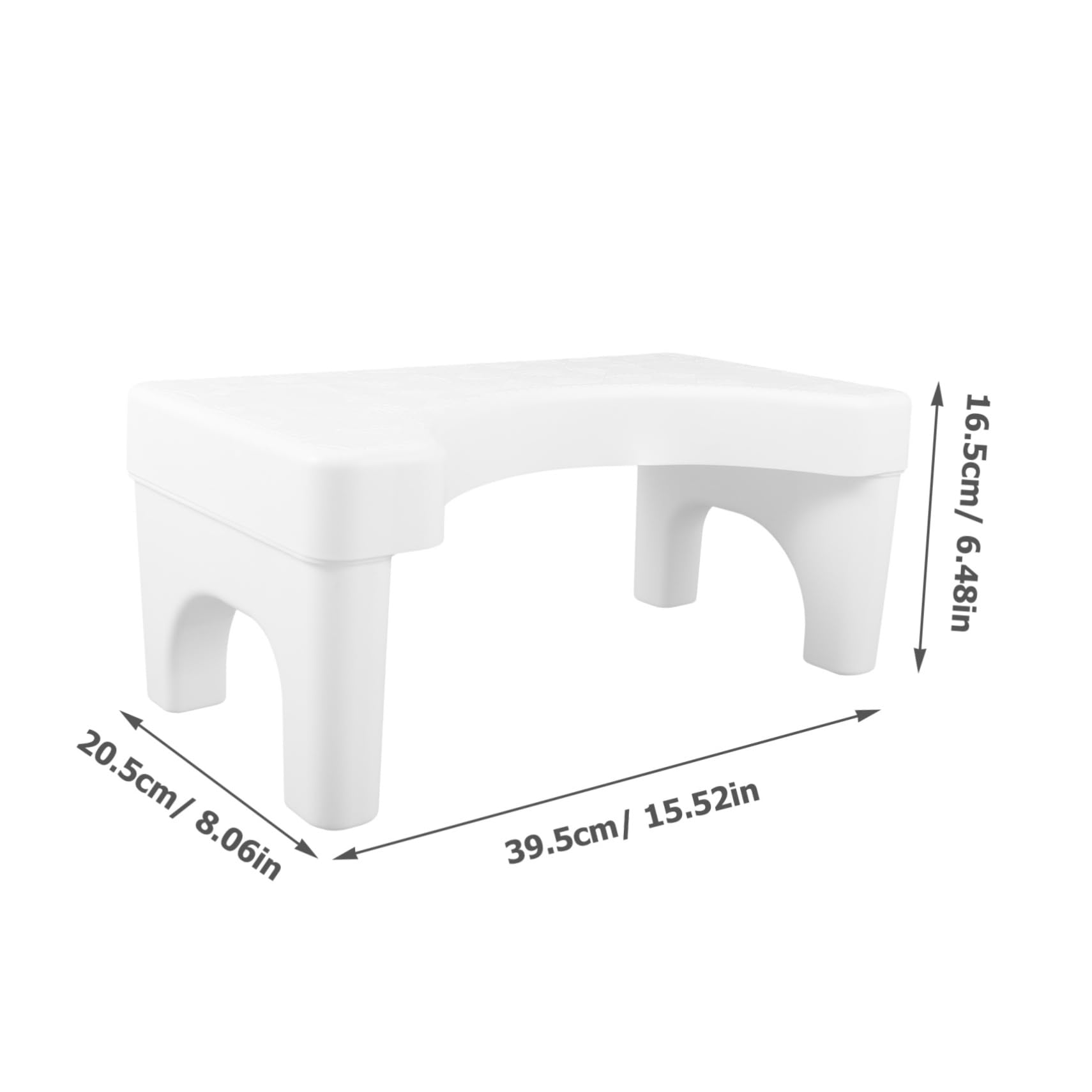 HAPINARY Anti-Slip Toilet Stool for Adults Squatting Footrest for Bathroom Sturdy Plastic Step Stool Comfortable
