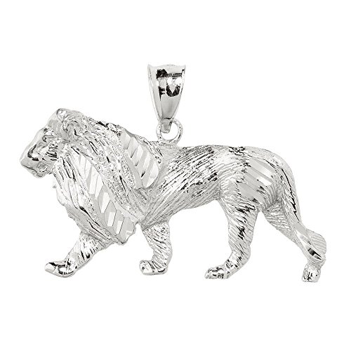 Men s 925 Sterling Silver Lion Necklace Pendant