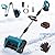 Electric Cordless Snow Shovel, 11 Inch Battery Powered Collapsible Snow Blowers with Adjustable Handle, 26ft Throwing Distance for Patio, Deck, Driveway