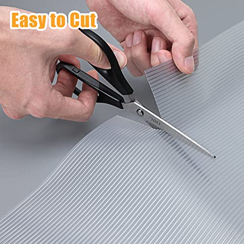 Bakhuk Shelf Liner For Kitchen Cabinets, 4 Rolls Of 12 Inches X 25 Ft, Non Adhesive Cabinet Liner, Double Sided Non-Slip Drawer Liner, Clear Ribbed Washable Refrigerator Mats For Pantry Cabinet #TOP3