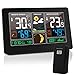Produktbild VORRINC Wetterstation Funk mit Außensensor,Wettervorhersage,Farbdisplay,Innen Aussen Digital Thermometer,Hydrometer Feuchtigkeit, DCF Empfangssignal Funkuhr,Mondphase (Schwarz)