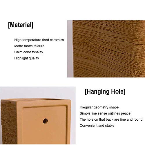 Ecosides Set Of 6 Wall Hanging Geometric Planter Vase Resin Wall Decor Container - Succulent Plants, Air Plant, Faux Plants #TOP4