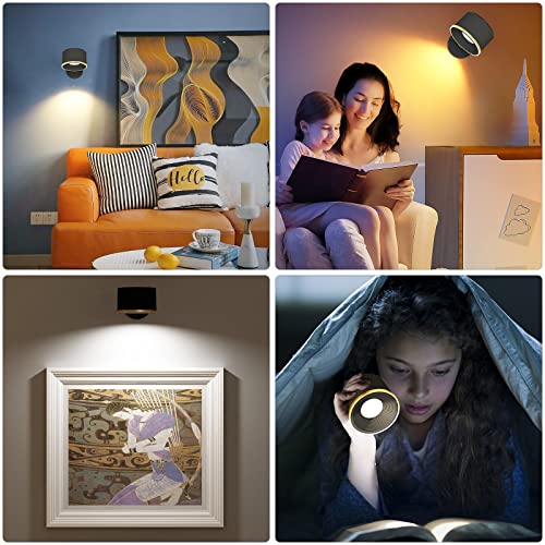 Arixinks Wall Lights Picture Light Battery Operated Rechargeable Magnetic Wall Sconce Light Painting Light With Remote Control, Led Wall Lamp With Dimmer And Timer For Living Room Bedroom #TOP5