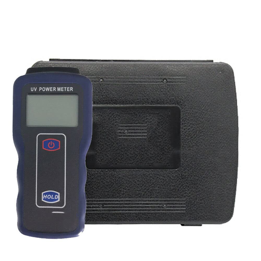 Radiometer UV Power Meter 365nm Solar Irradiance Intensity Meter UV Detector Broadband UV Detector with Data Retention Function Measuring Range 1 to 19999uW/Cm²