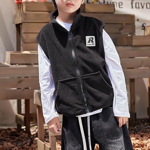 Girls Fleece Vest Jacket Warm Soft Sleeveless Jacket Ligntweight Full-Zip Outerwear Vests Winter Vest 3-15 Years2
