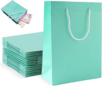 現行品　新品未使用ティファニー ショッピング紙袋60枚セット（20x25cm） Amazon | Ouyes ギフトバッグ、無地紙袋10点セット【中