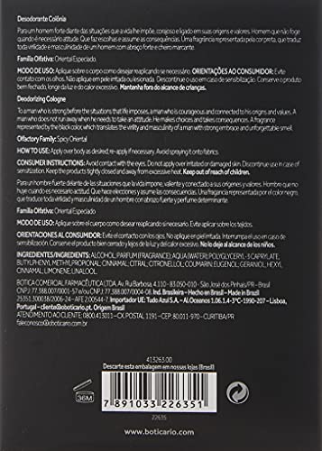 Uomini Black Des. Colônia, 100ml glide