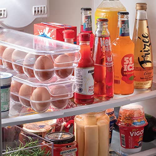 Kit Organizador com tampa para ovos com 14 cavidades - 2 peças - Paramount