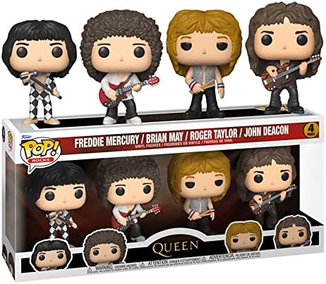 Funko Pop! Queen - Freddie Mercury, Roger Taylor, Brian May & John Deacon - 4-Pack Exclusive