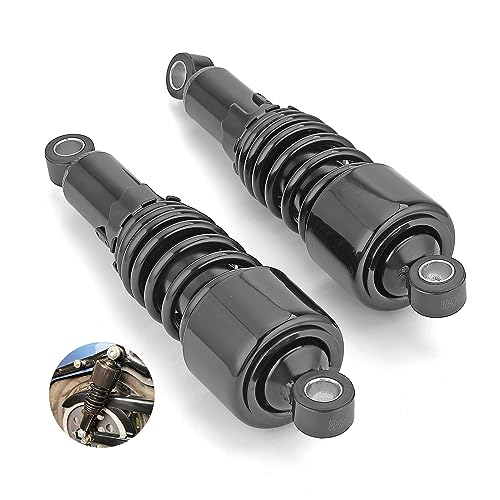 WSays Rear Shocks Lowering Kit 10.5 Inch Preload Adjustable Compatible with Harley Sportster 883&1200 1988-2003 & 2004-2023 Gloss Black