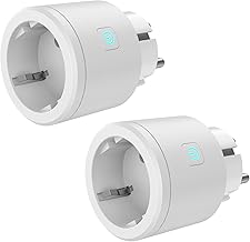Wothfav Smart Plug 16A, Smart Plug with Timer & Energy Monitor, Programmable Smart Outlet with Timer & Remote Control, 2 Pieces