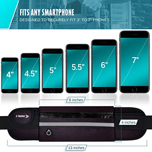 E Tronic Edge Running Belt for Women and Men, Money Belt and Running Fanny Pack, Hiking Fanny Pack, Holder for Cell… - Image 5