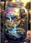 Puzzles pour adultes 1000 Des pièces impossibles Difficile difficile de défier les puzzles pour les adultes 1000pc Puzzles Monde en bouteille Le rêve de la nature Puzzle 1000 Pièces 28 x 20 de pouce