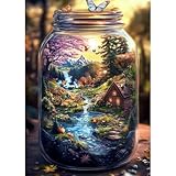 Yunlus Jigsaw Puzzles for Adults 1000 Pieces Impossible Hard Difficult Challenging Puzzles for Adults 1000pc Puzzles World in Bottle Nature's Dream Jigsaw Puzzle 1000 Pieces 28 x 20 inch