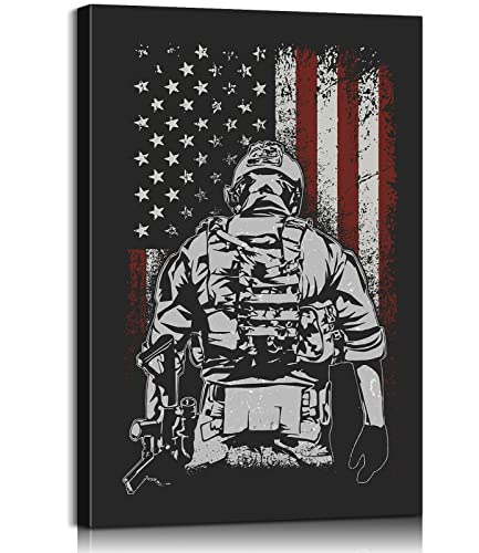 Mistyefly Amerikanische Flagge Militärkunst Wanddekoration 40,6x61cm