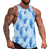 Facile à assortir et style : se marie bien avec des jeans, des shorts ou des joggers. Qu'il soit utilisé comme débardeur Blue Feather 1 Print pour homme ou superposé dans des tenues décontractées pour homme, il se fond facilement dans les t-shirts et les débardeurs pour homme