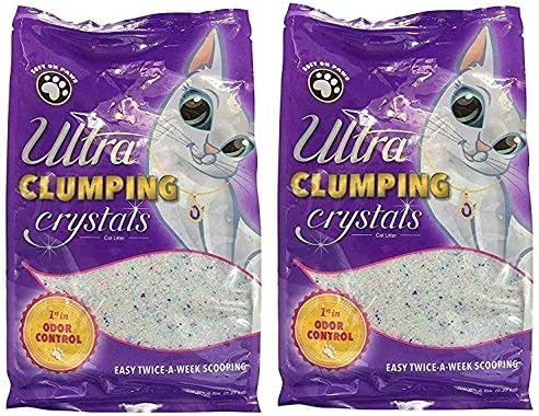 Ultra Pet Clumping Crystal Cat Litter, White Crystals with Multicolor Crystals, 5 Lbs (Twо Pаck)