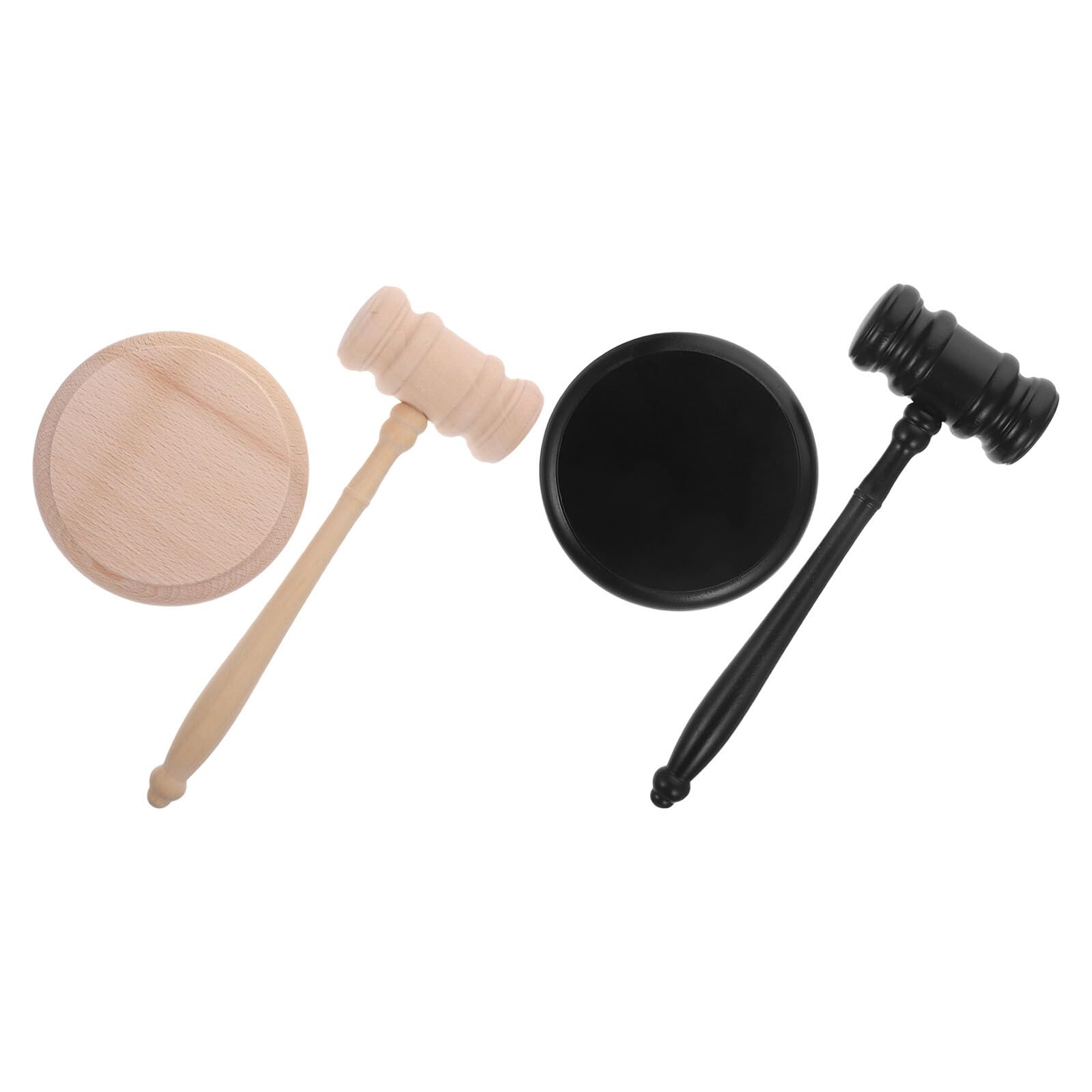 Set di Martelletti da Ufficio 2 Pezzi in Legno Base