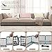 12 Pcs Under Couch Blocker for Bed Adjustable Furniture Plastic Under Bed Blocker with 30 Ties Black Couch Barriers for Dogs Pets Cats (Style 1)