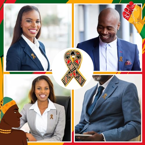 Image of Yinkin Juneteenth Brooch Pins Bulk Freedom Day Party Favors Since 1865 Lapel Pins Badges for Black History Month Accessories