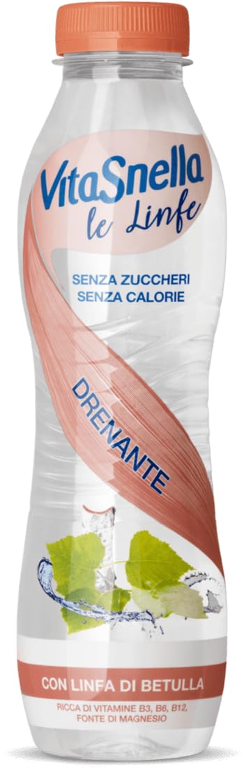 Le Linfe Acqua Minerale Naturale Drenante con Linfa di Betulla e Vitamine B3, B6, B12 e Magnesio 500ml [CAIYA® BOX da 12 Bottiglie]