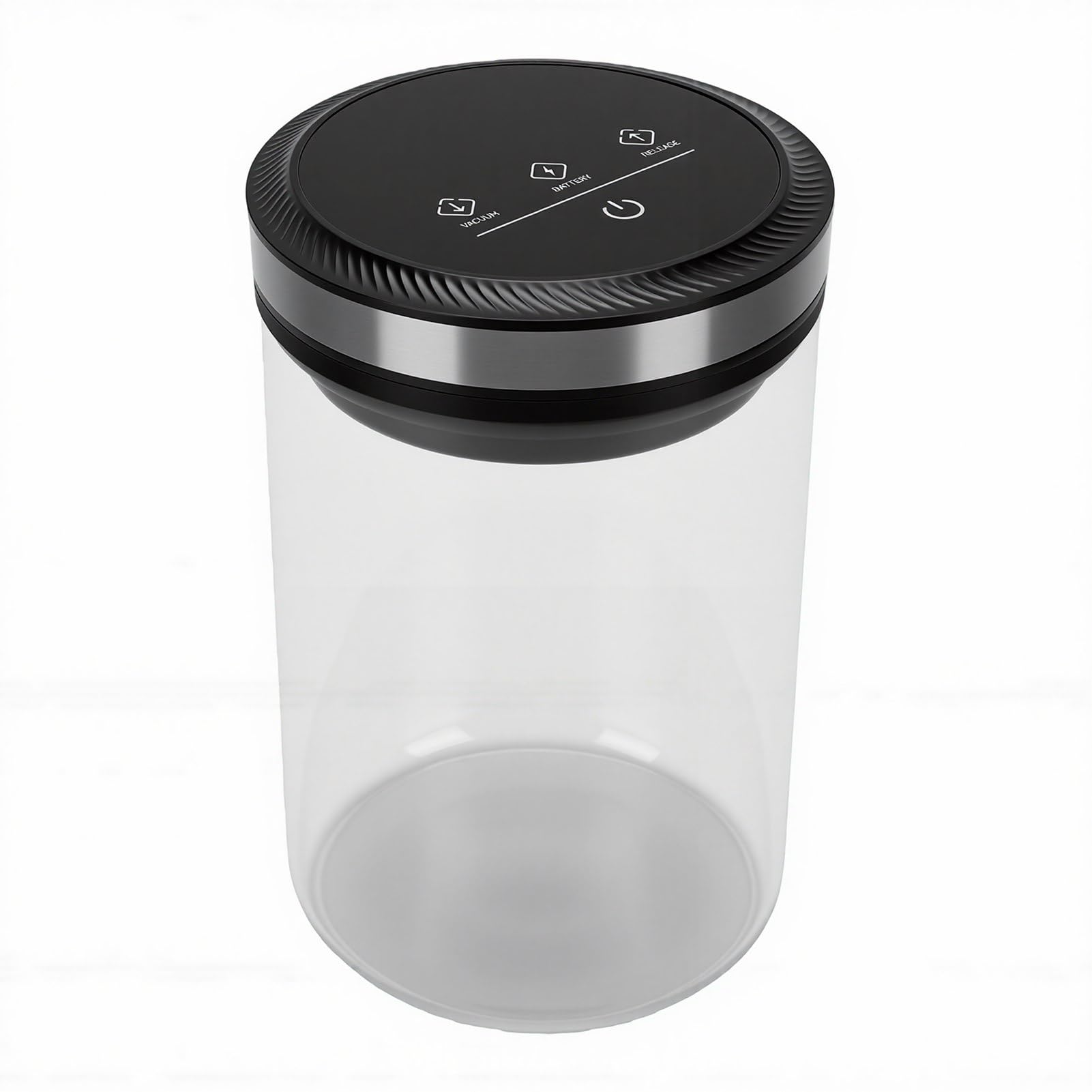 Fdit Automatischer Kaffee-Vakuumbehälter mit Digitalem Display und Luftdichtem Deckel Zur Frischhaltung von Kaffeebohnen und Trockenwaren