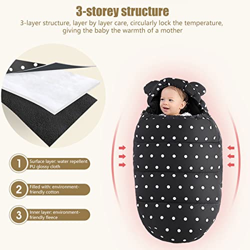 DARUOAND A2B Saco de dormir para carrinho de bebê universal de inverno quente de lã grossa para cria